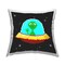 Pixel Alien Spaceship Outdoor Printed Pillow Design by June Erica Vess, 18 x 7 x 18